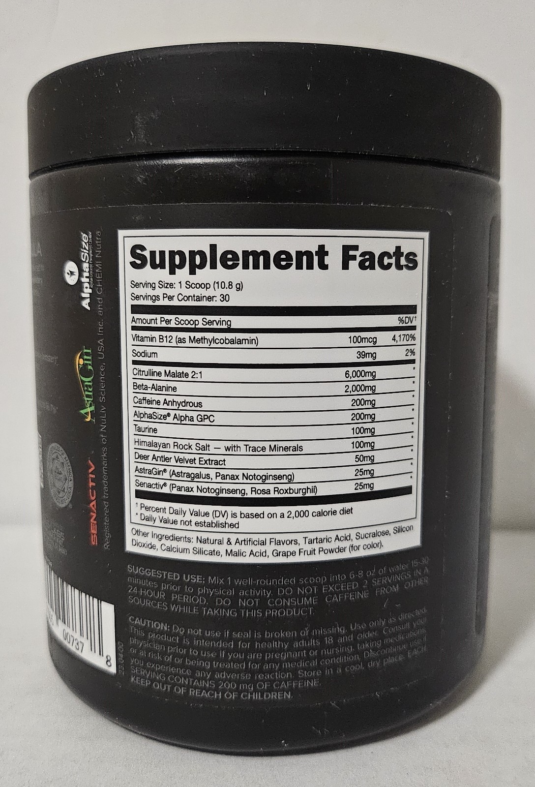 Bucked Up Pre-Workout Grape Gainz Pre Workout 11.4oz (324g)
