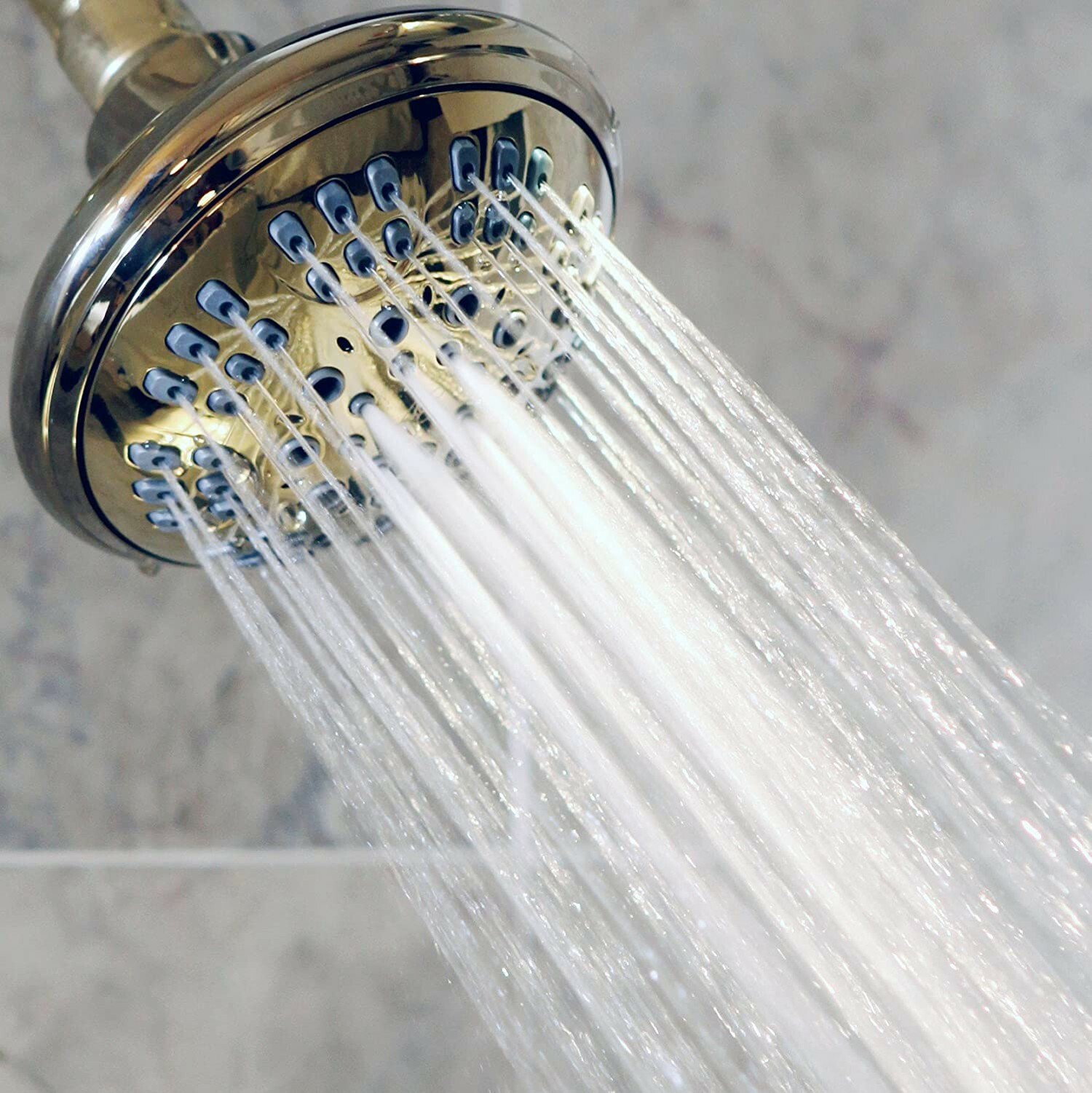 6 Function Luxury Shower Head (Aqua Elegante) - Polished Brass
