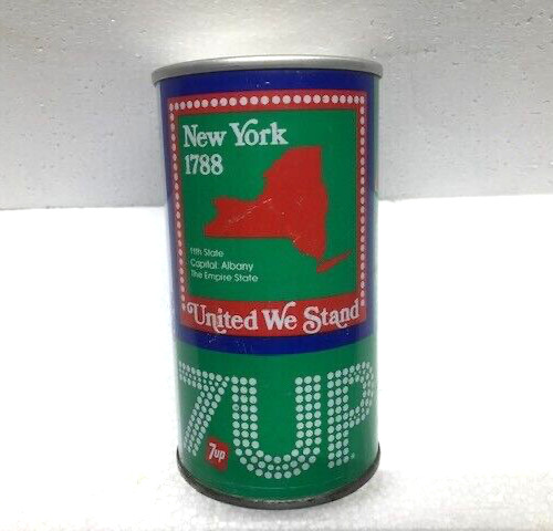 Vintage 1976 New York Bicentennial  7-UP Soda Can