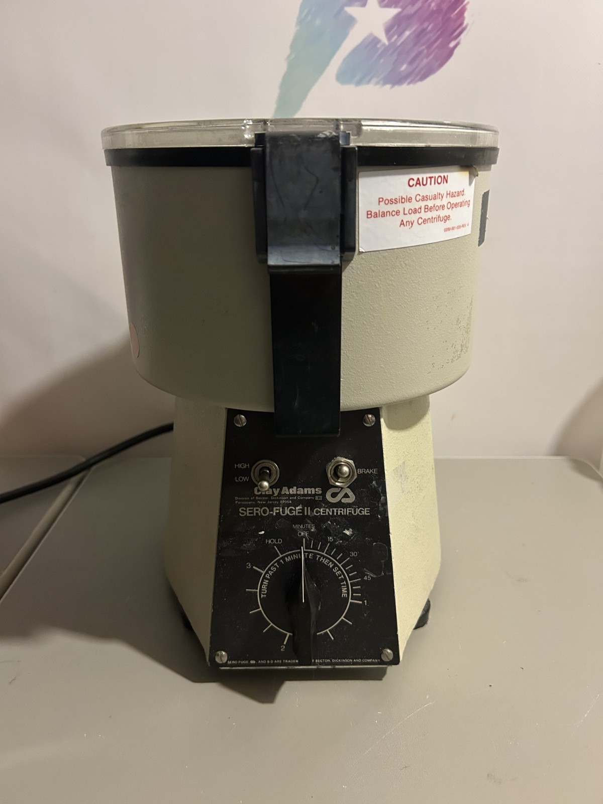 Clay Adams Sero-Fuge II Centrifuge Cat. 0541 with Rotor
