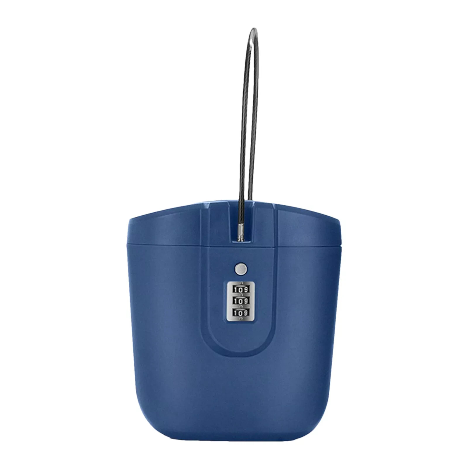Lock Box Portable Travel Beach Security Lock Box 3 digit Combination Lock-Blue.