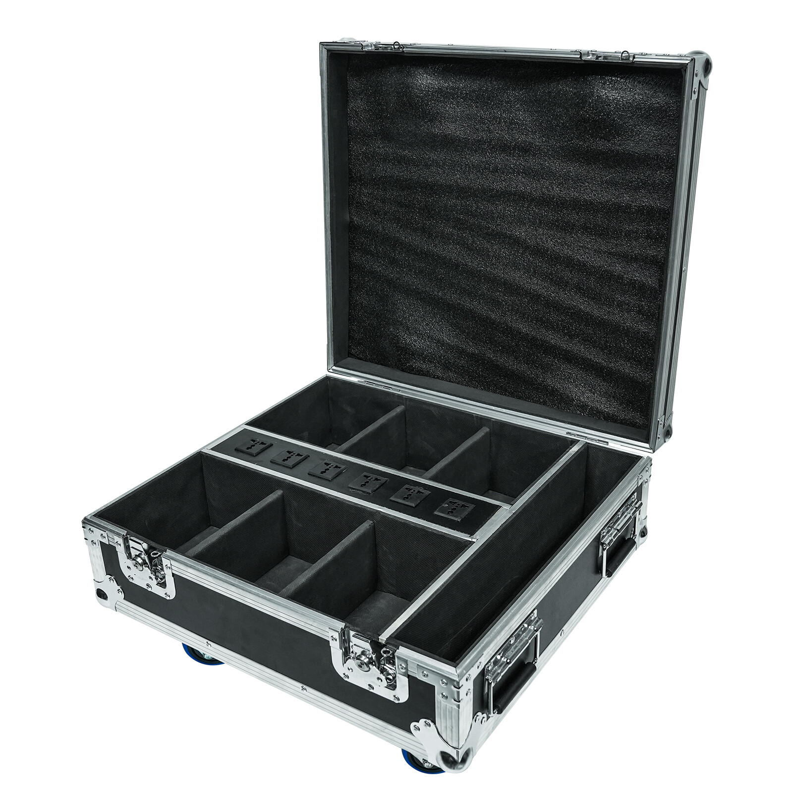 6pcs Par Light Rechargeable Flight Case Stage Light Flight Case with Wheels
