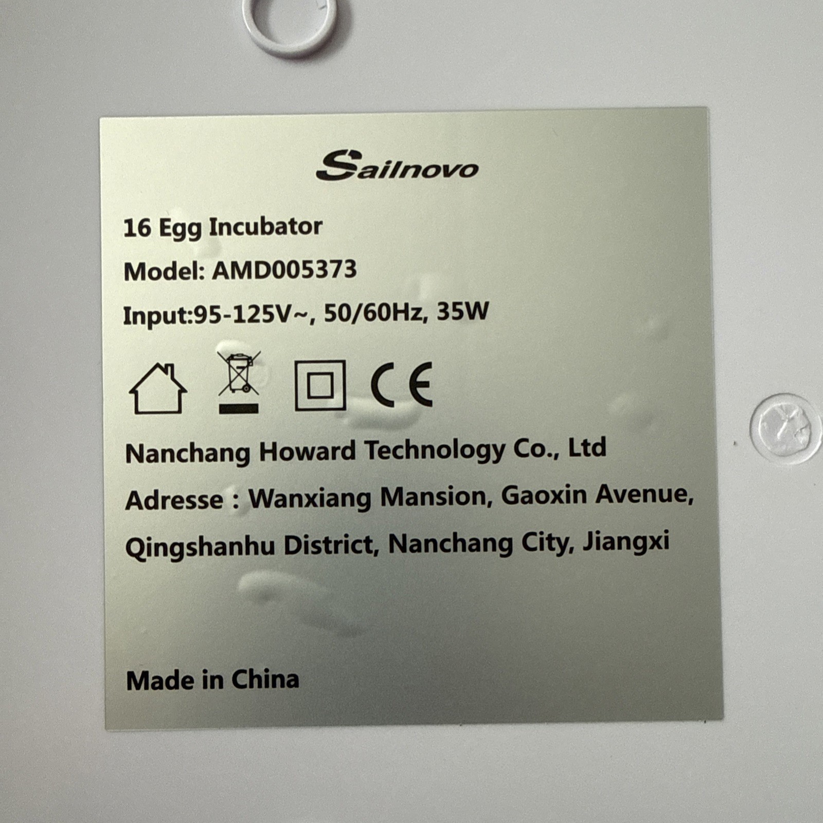 16 Eggs Incubator Sailnovo/Automatic Digital Chicken Egg Temp Control/Open Box