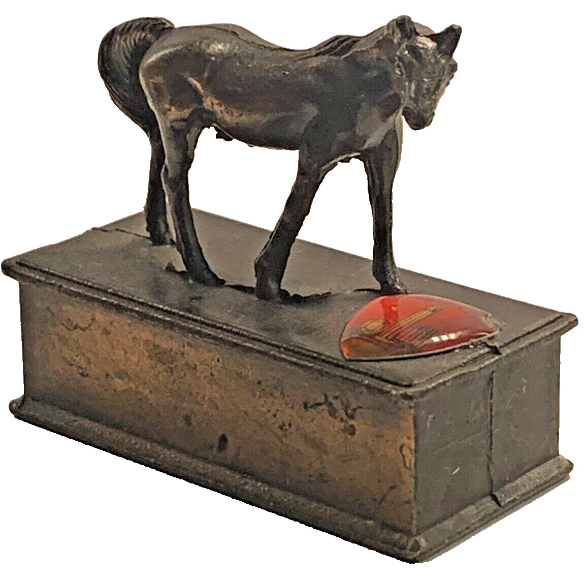 Vintage Die-Cast Pencil Sharpener Horse Statue Kansas City Souvenir B8