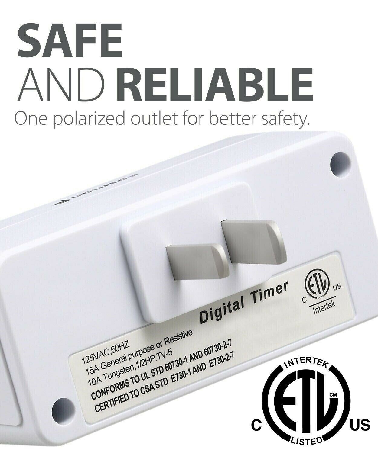 2x Digital LCD Clock Timer Outlet Plug In Switch Electric 24 Hour Programmable
