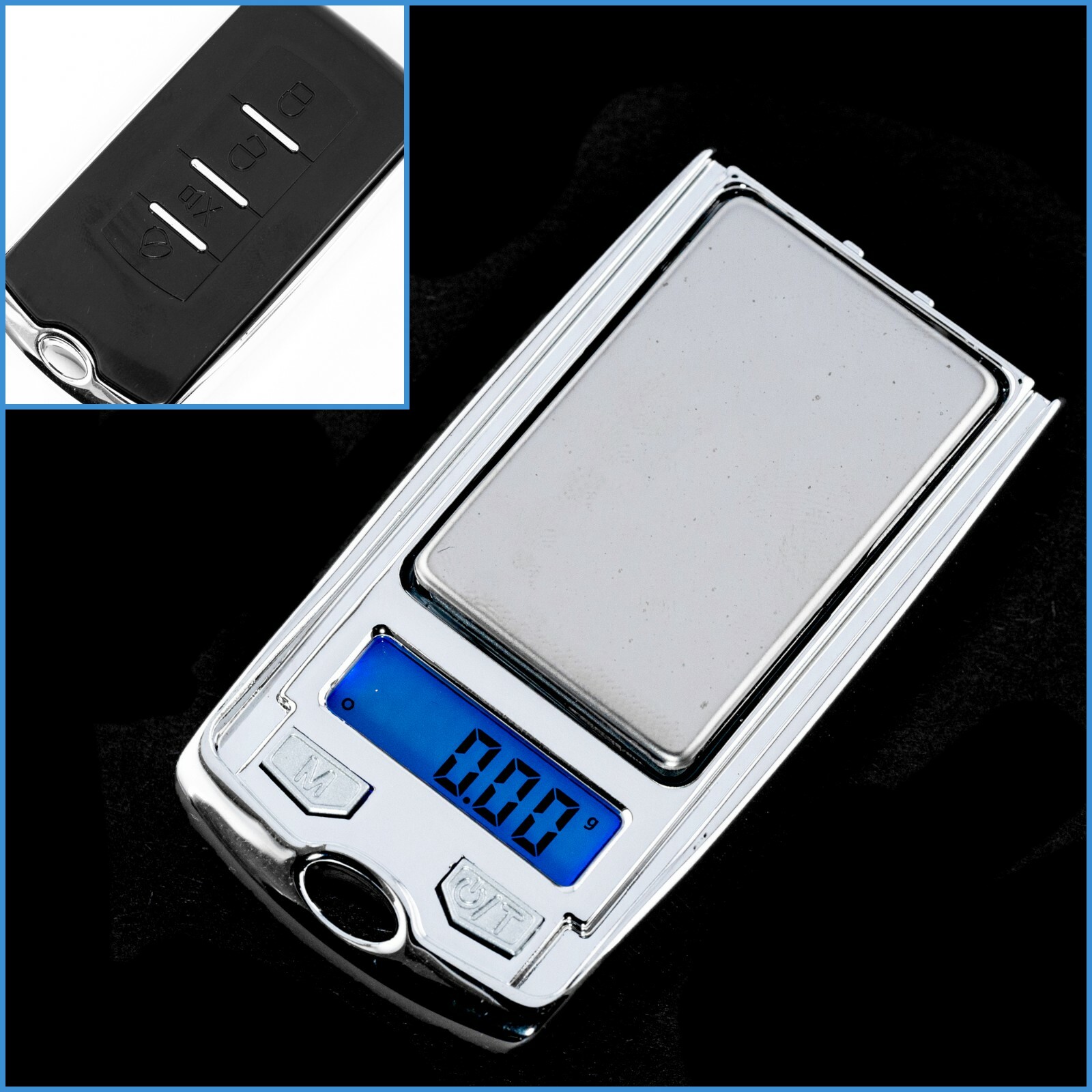 0.01- 100g Gram LCD Digital Portable Weigh Scale Disguised Car Key Fob Keychain