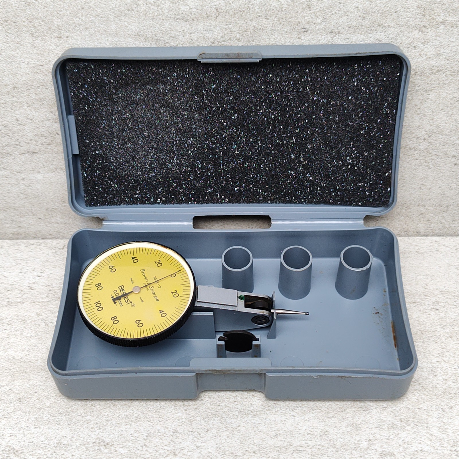 Brown & Sharpe BesTest 7033-13 Dial Test Indicator .002mm, Metric, Swiss Made