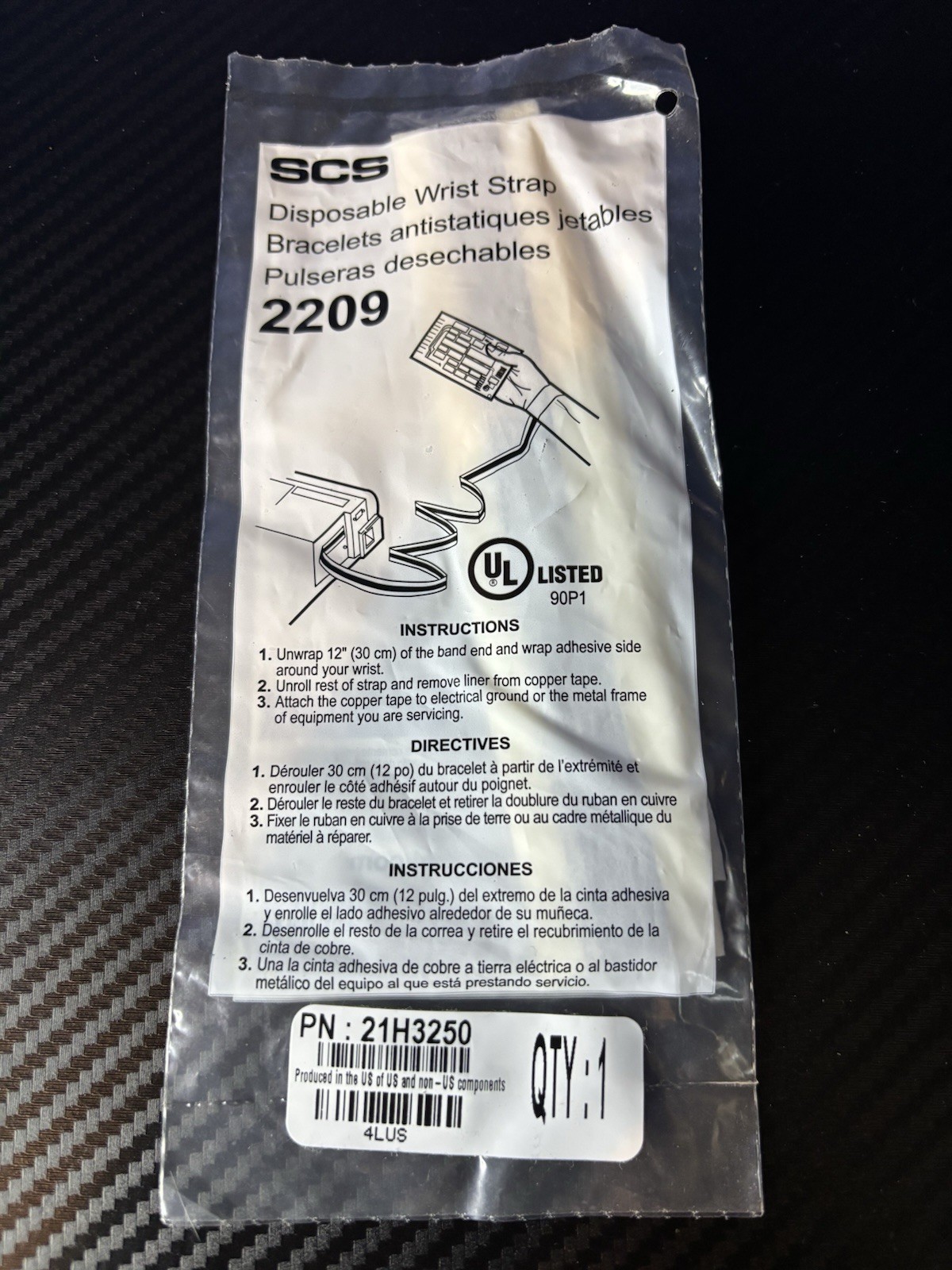 SCS 2209 Disposable Wrist Strap Brand New