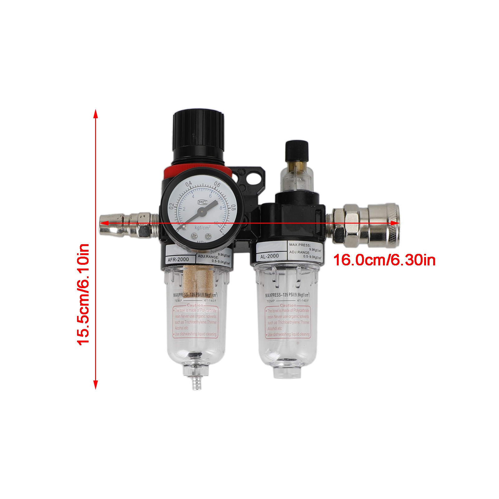 AFC2000 Air Compressor Filter Tool Reduce Valve Regulator Oil Water Separator