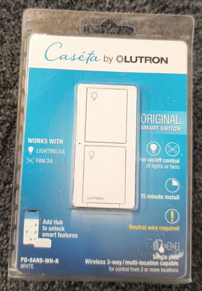 Lutron Caseta Wireless Switch PD-5ANS-WH-R - New