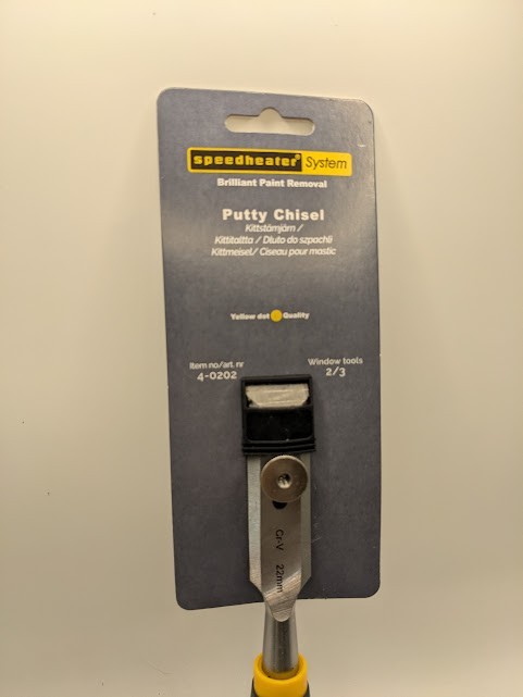 Speedheater Putty Chisel - Remove Old Putty From Windowpanes 4-0202 Window Tool