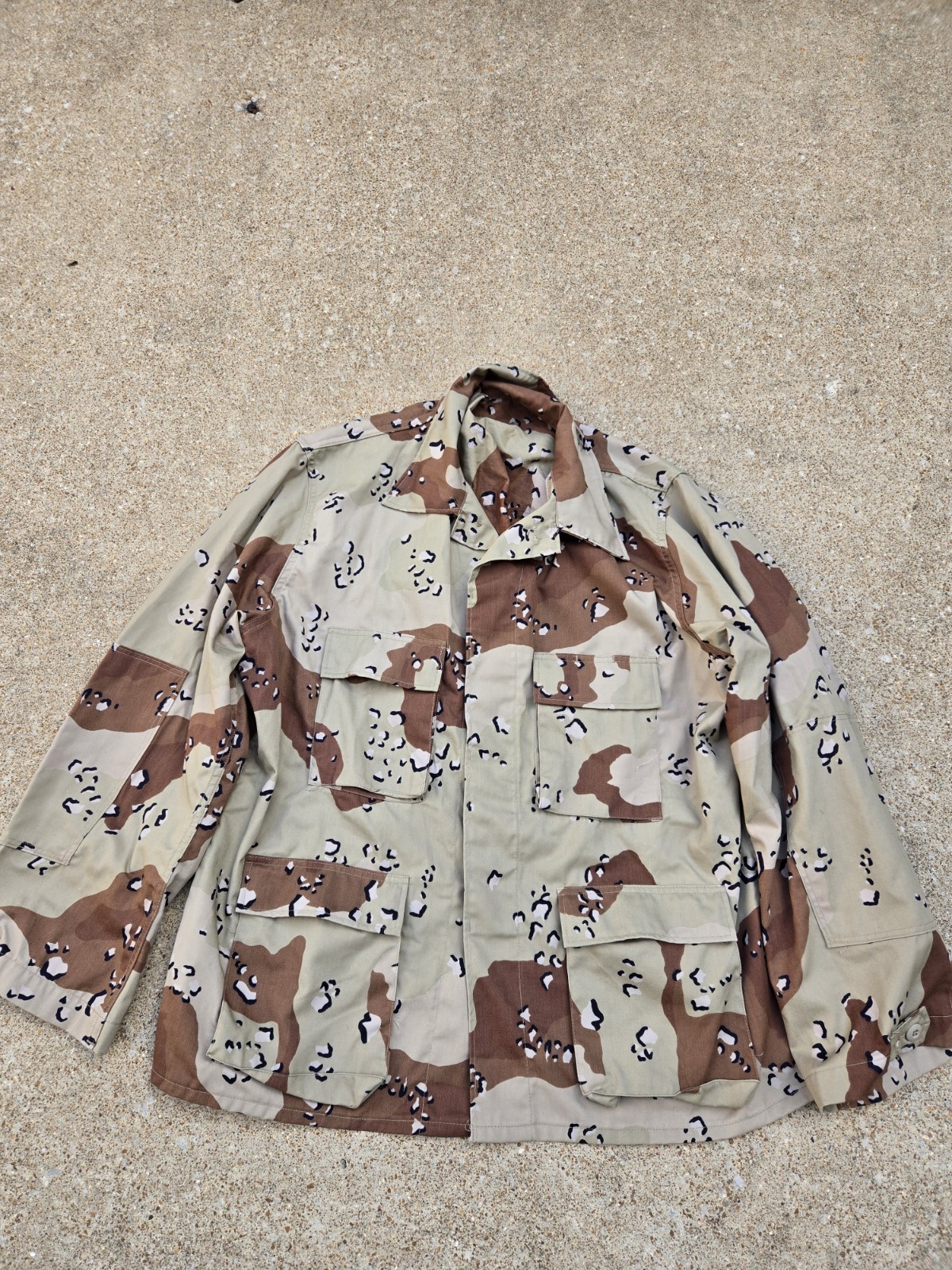 USGI 6-Color Desert “Chocolate Chip” DBDU Jacket | Gulf War Era | XL Regular