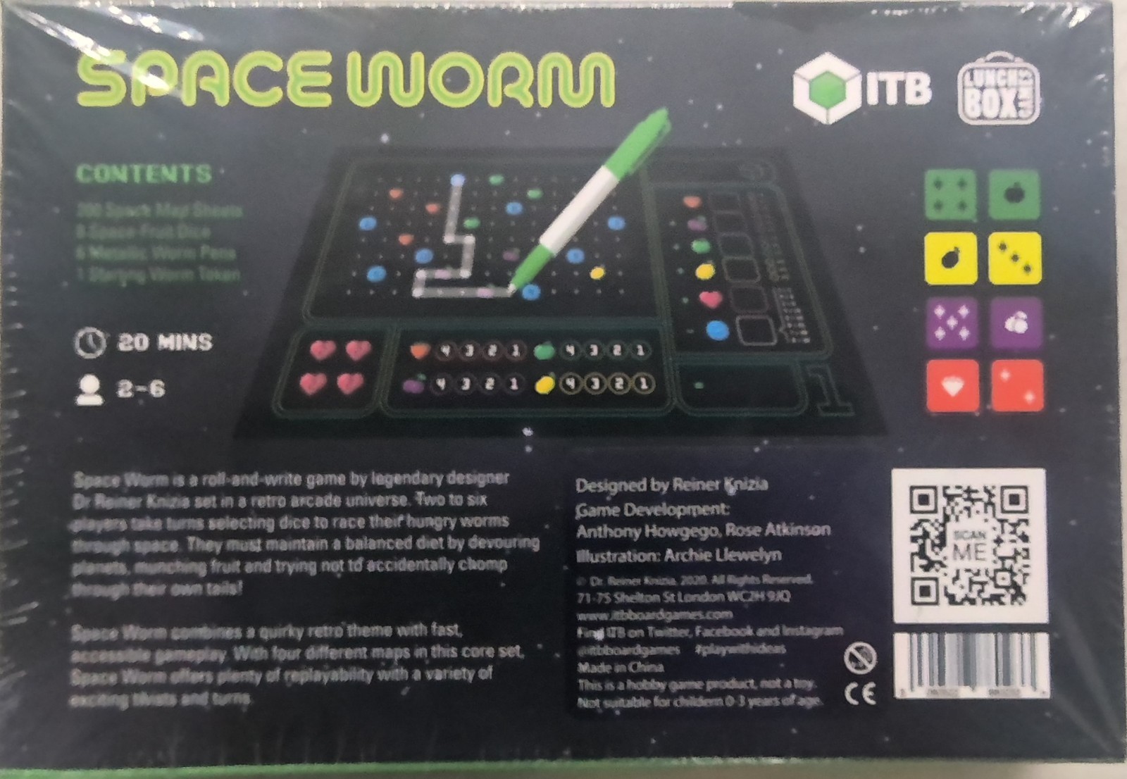SPACE WORM ~ ROLL & WRITE GAME ~ BRAND NEW & SEALED