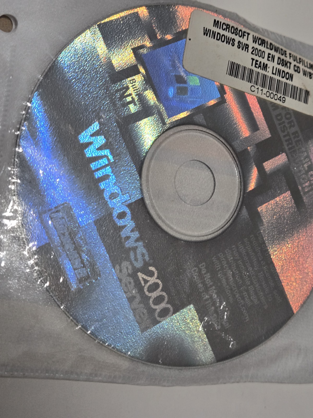 Microsoft Windows 2000 Advanced Server Install CD Set Team: Lindon NOS Sealed