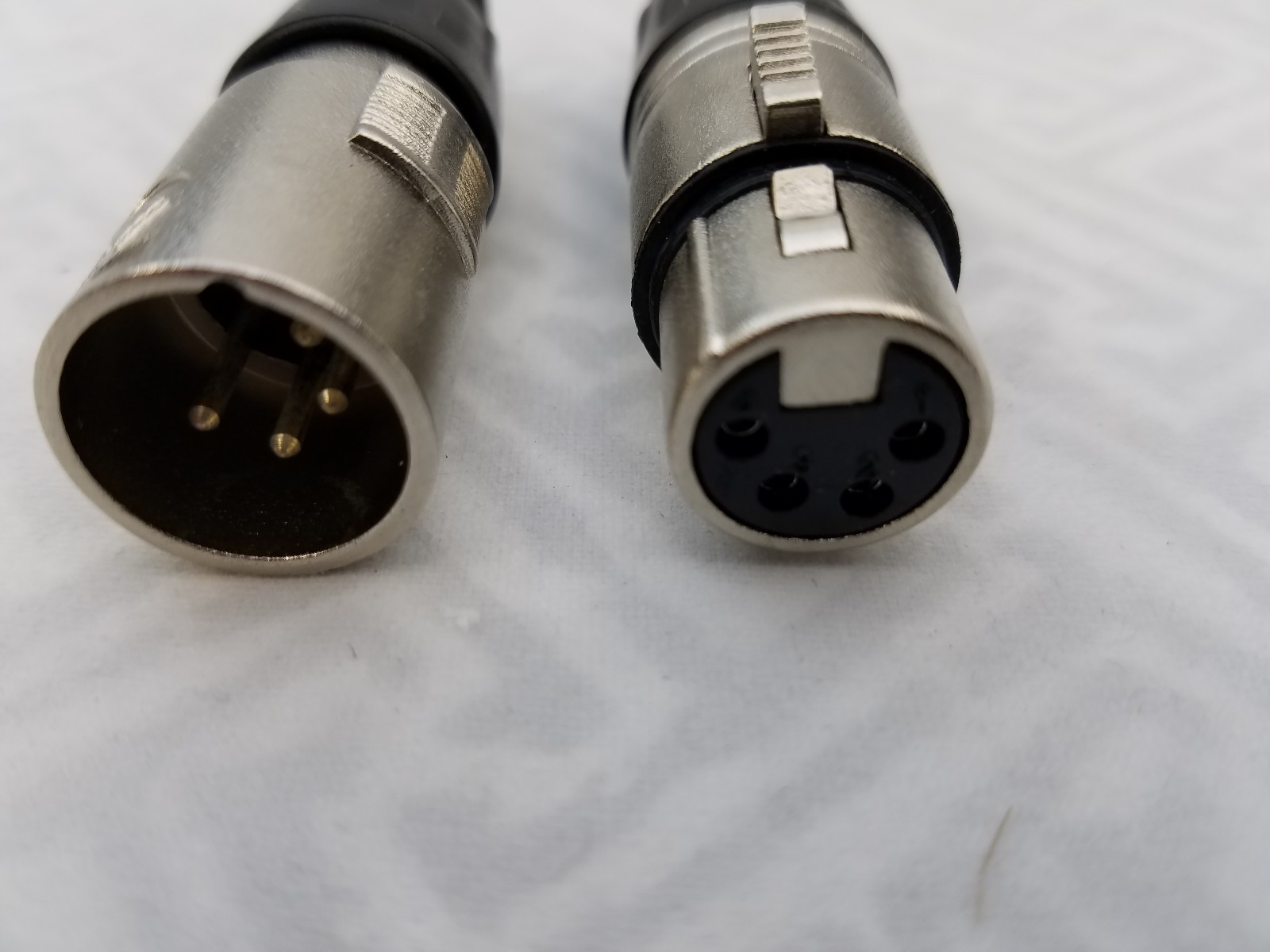 1 PAIR, 4 PIN XLR MALE AND FEMALE COMBO PACK