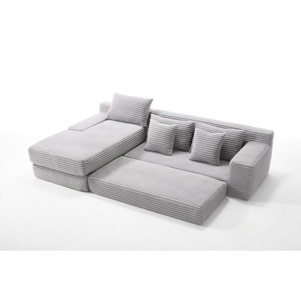 L-Shaped Sectional Couches Convertible Sofa Bed, Compression Sofa, Modular Couch