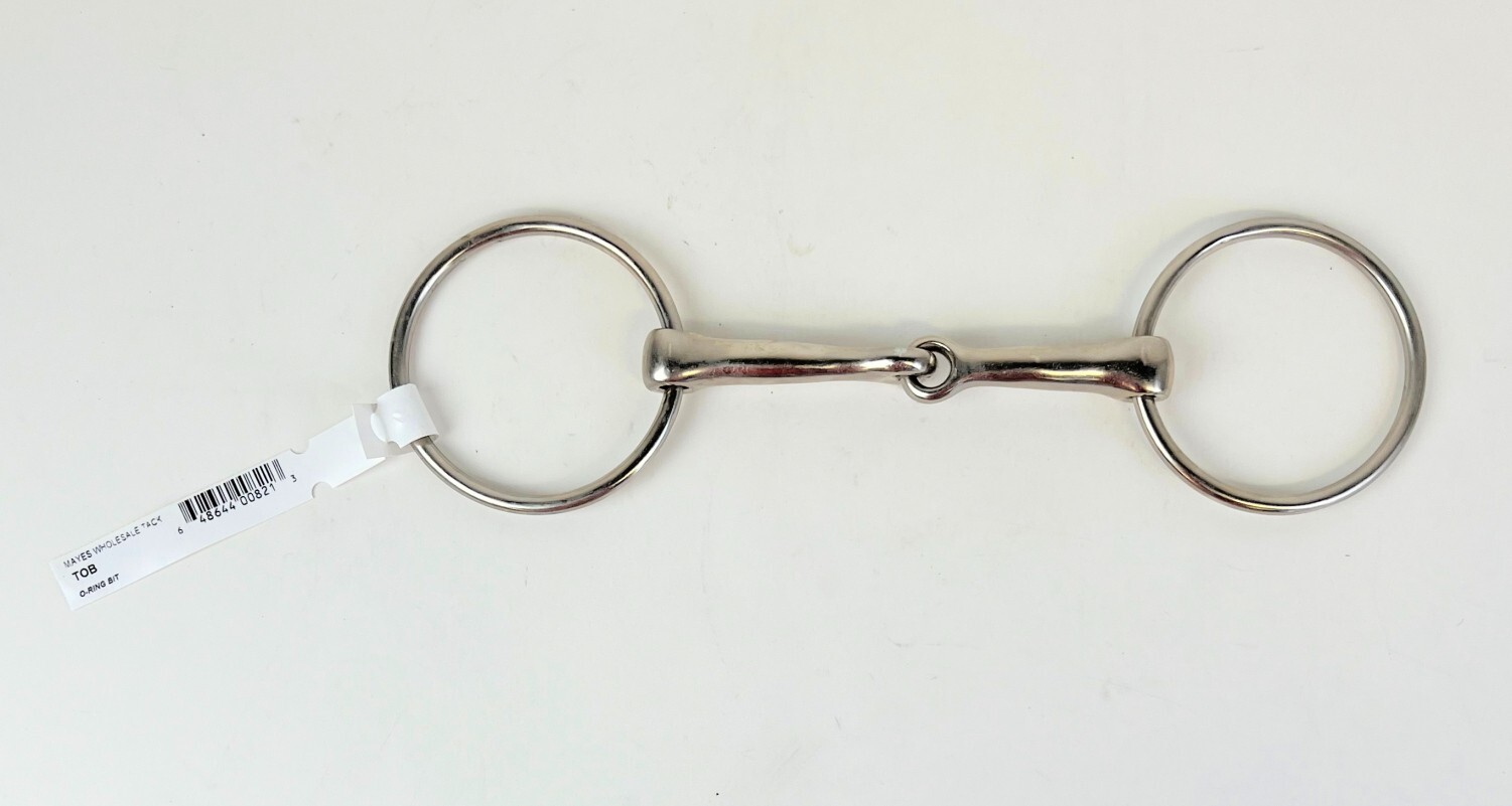 Ring Snaffle Bit Nickel Plated Malleable Iron 5" Mouth Horse Size