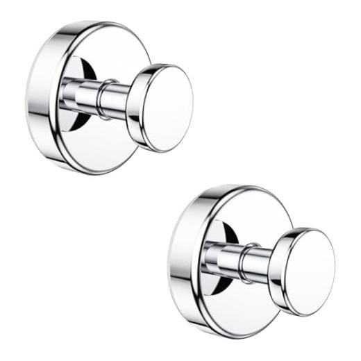 Vacuum Suction Cup Hooks for Shower, Shower Hooks for 2 Pack Round Chrome