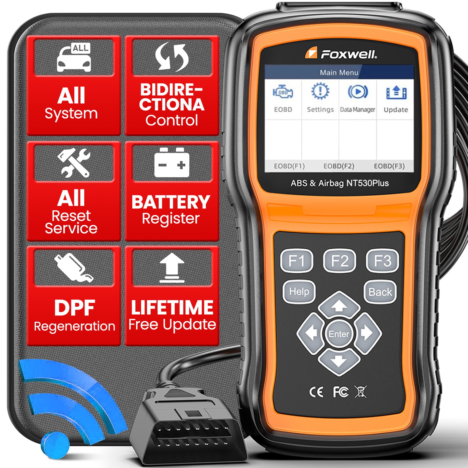 2026 FOXWELL NT530 Plus for Porsche Car Bidirectional OBD2 Scanner Diagnostic