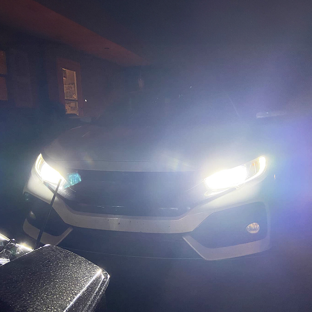 AUXITO 4*H11 LED Headlight Kit High Low Beam 500% Super Bright 6500K White Bulbs