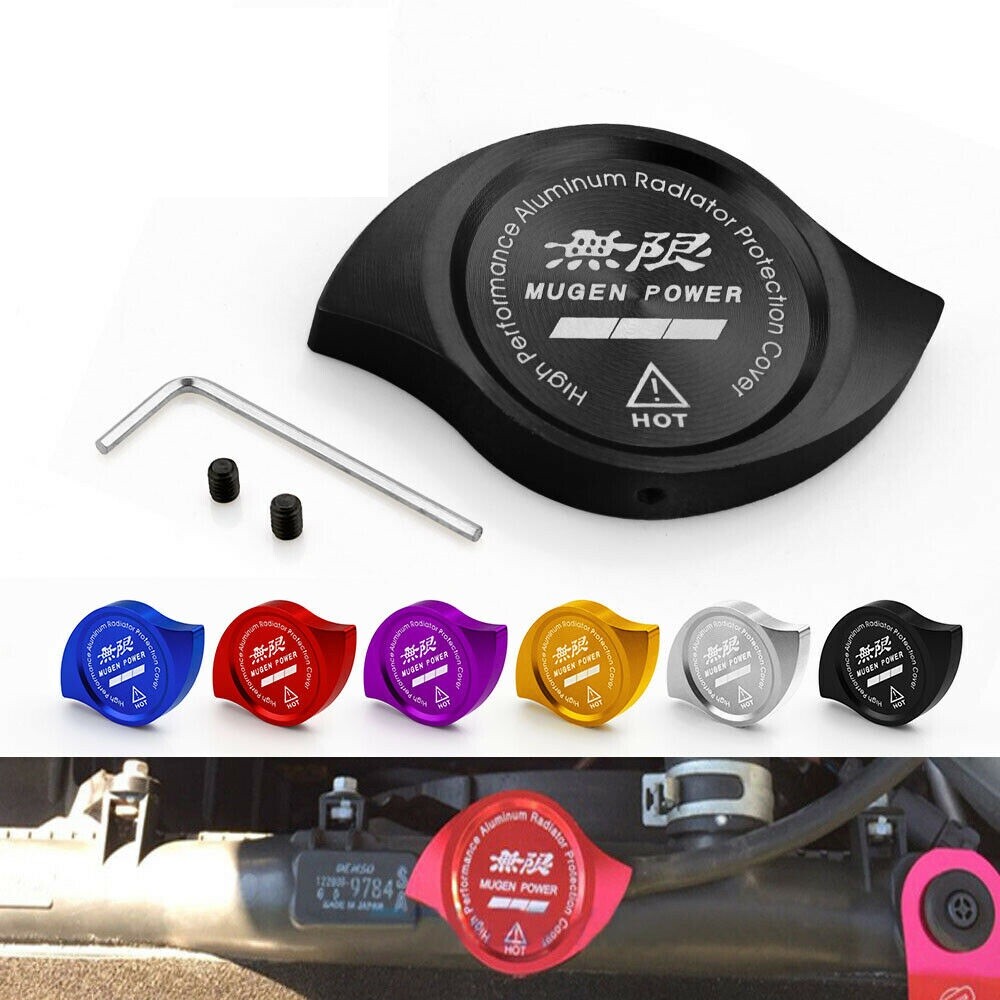 1x JDM Mugen Aluminum Radiator Protection Cap Cover for Accord Civic CRV CRX RSX