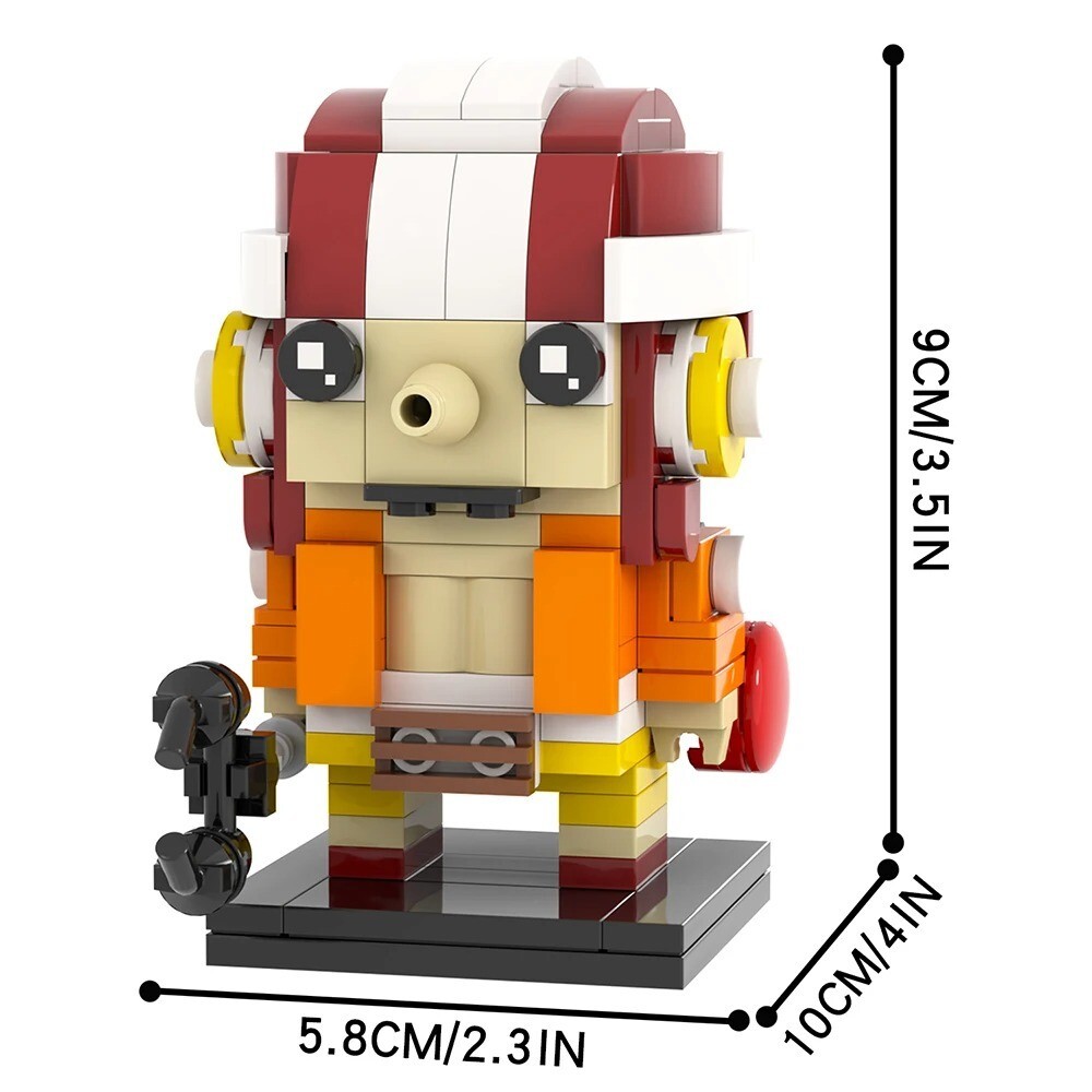 MOC Lego: Usopp One Piece Brickheadz Style Perfect Gift Fast Shipping