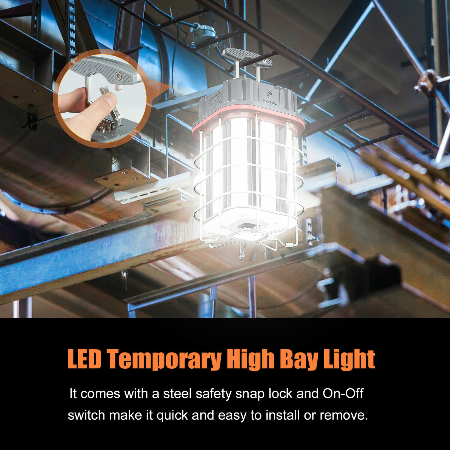 150W LED Temporary Work Light 21500LM Construction Linkable Building JobSite ETL