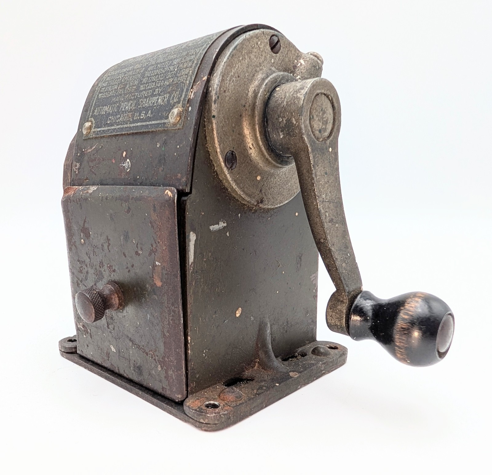 Vintage Wizard Automatic Pencil Sharpener Early 1900's Wall or Desk Mount