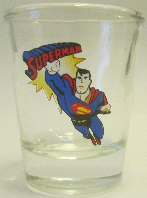 Superman 1½ Shot Glass #2