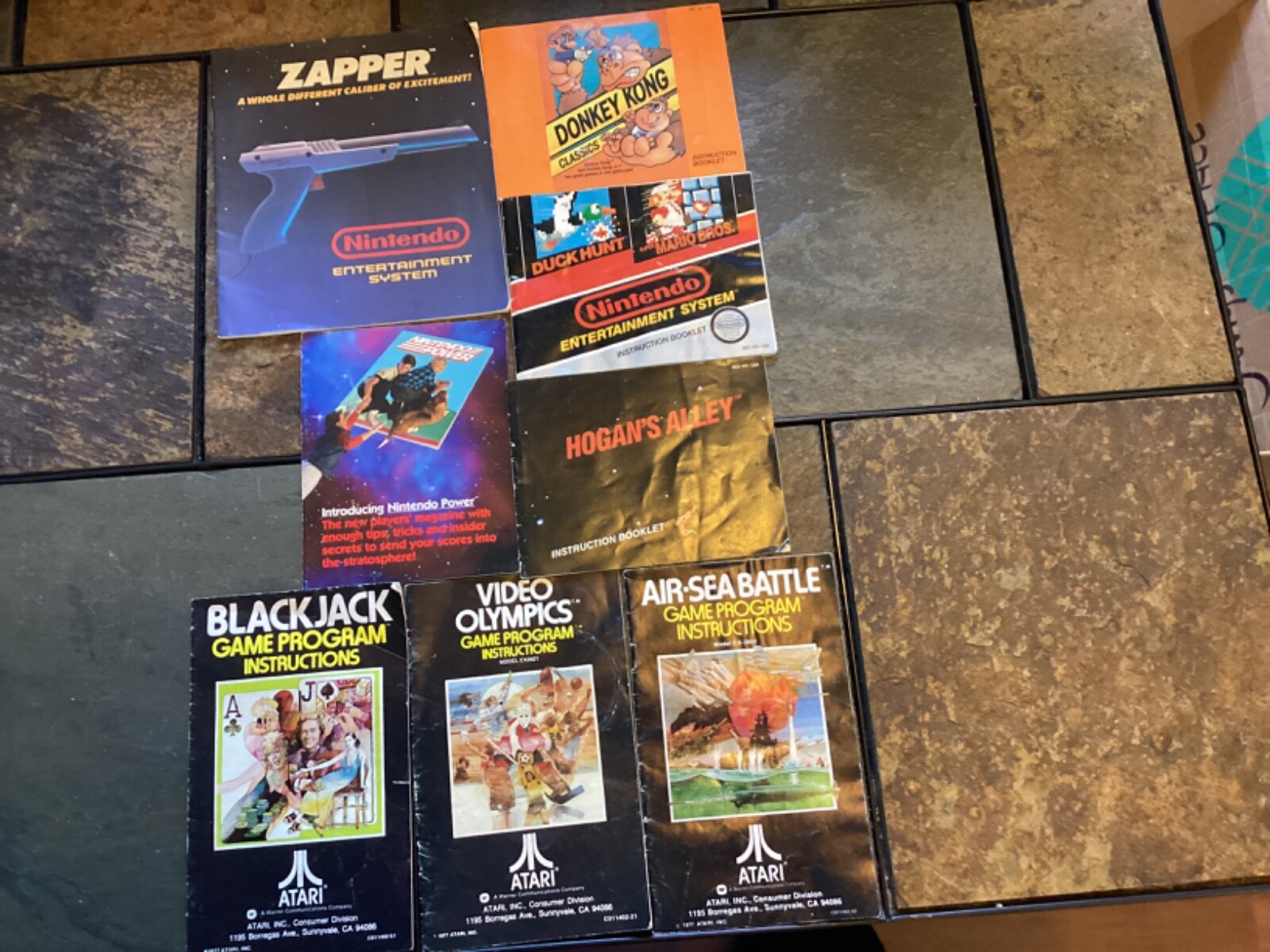 Lot of Vintage Atari and Nintendo Game Instruction Booklets