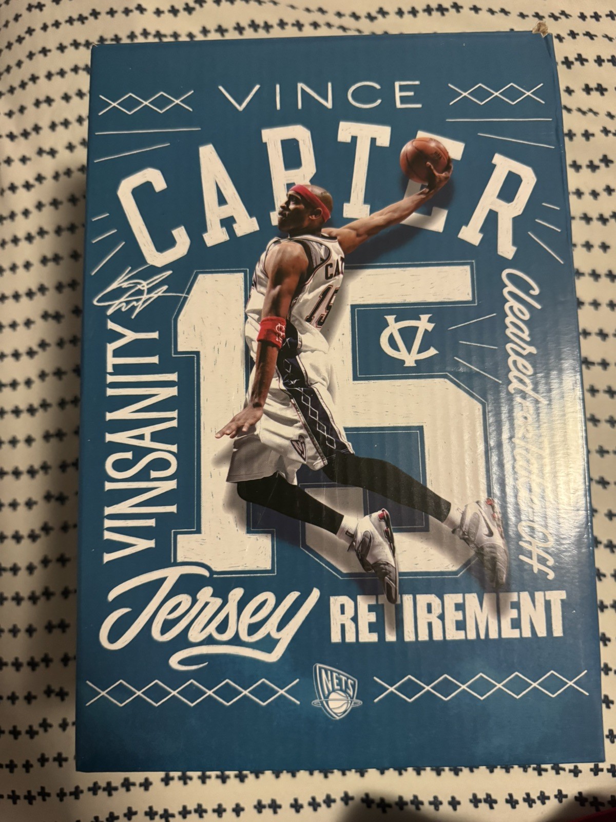 2025 Vince Carter Retirement Night Bobblehead 1/25 Brooklyn New Jersey Nets SGA