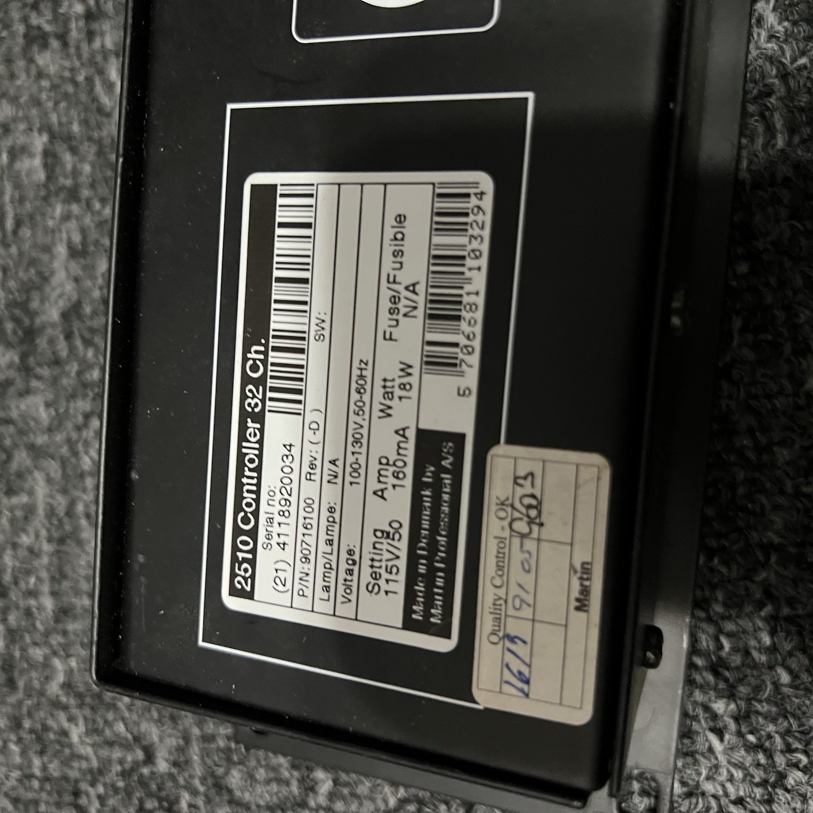 Martin 2510 DMX sequence controller