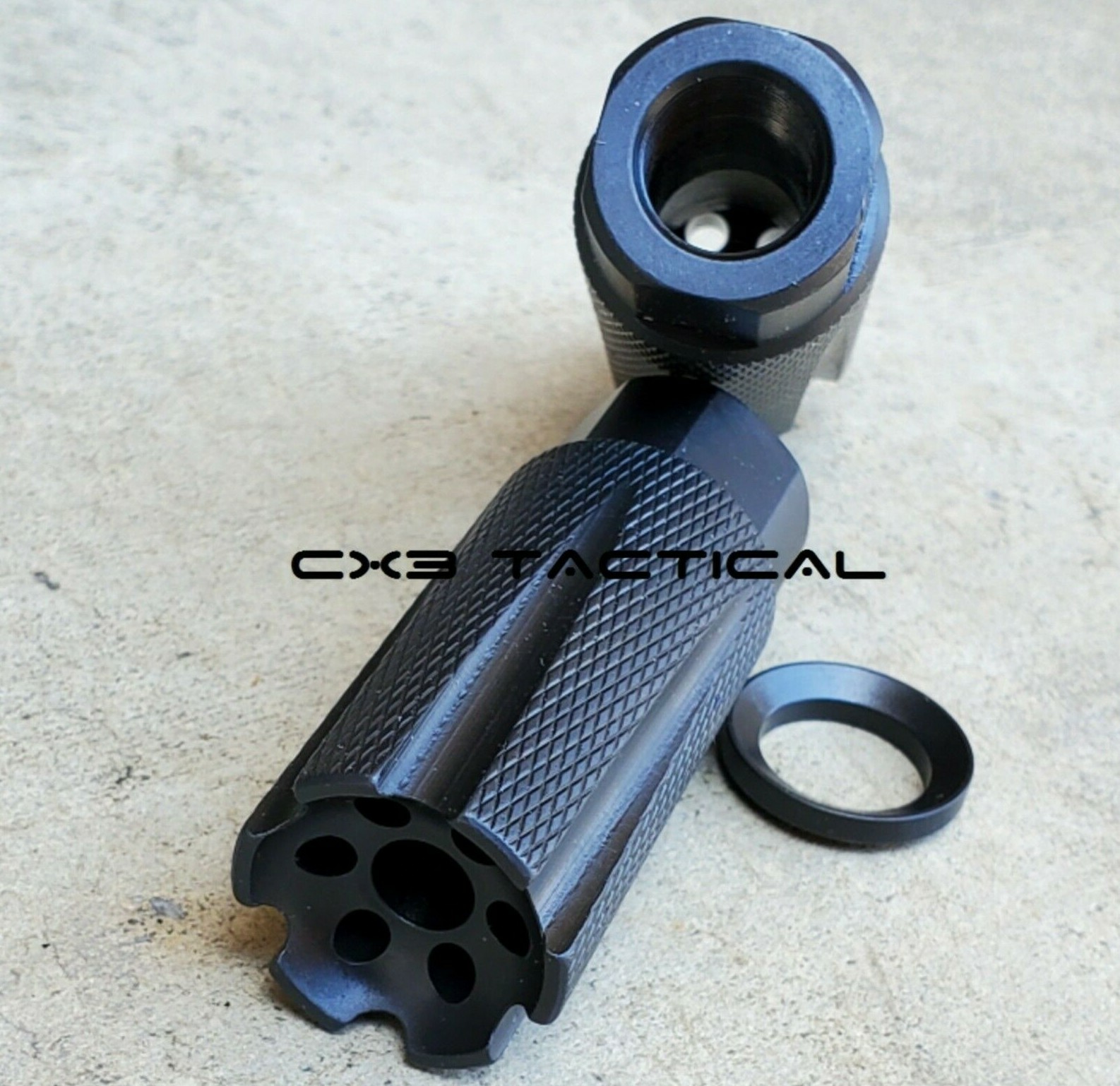 Ruger 10/22 Muzzle Brake .22LR 1/2-28 Linear Compensator Knurled Muzzle Brake
