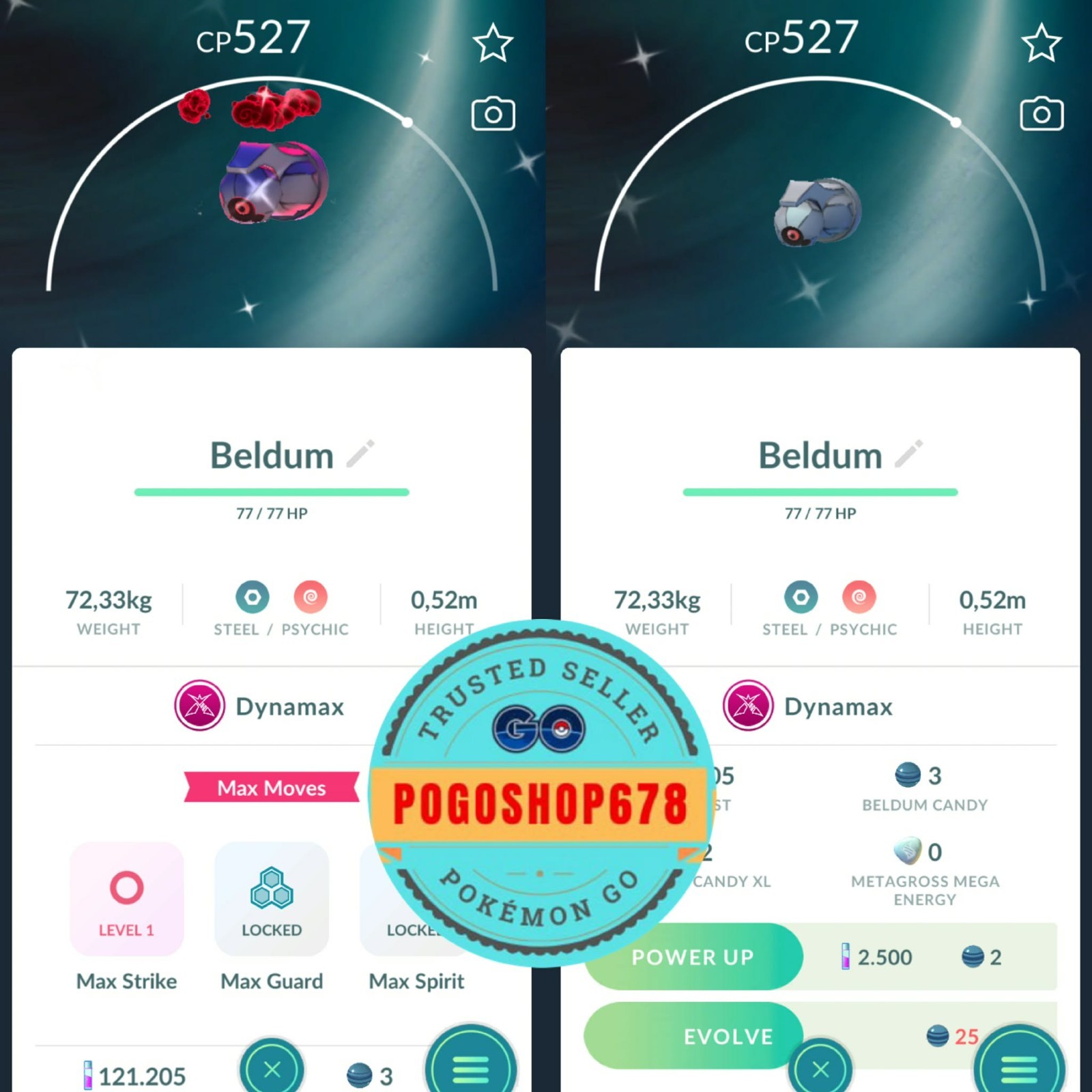 Pokémon PTC Go - Shiny Dynamax Beldum ✨