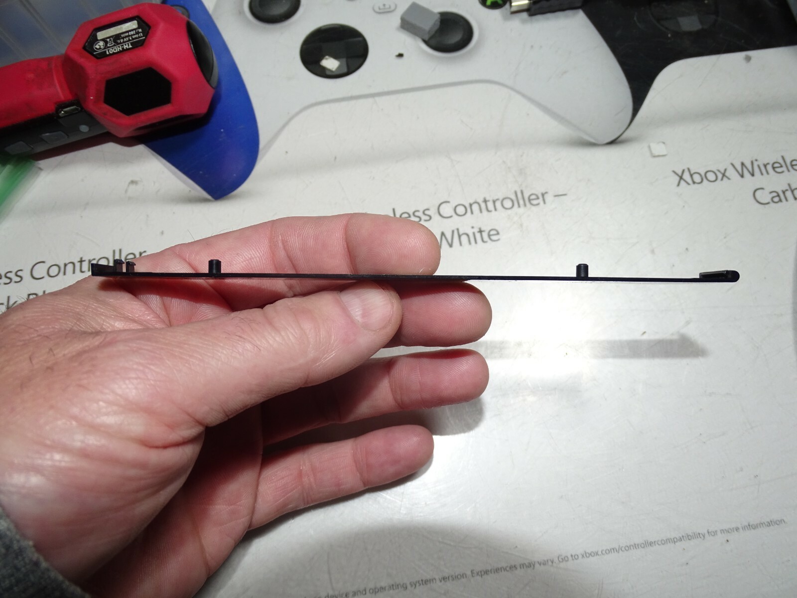 Sony PS2 Slim 2-Pin Marked/Scratched Intact Black Logo Strip-No Adhesive-READ