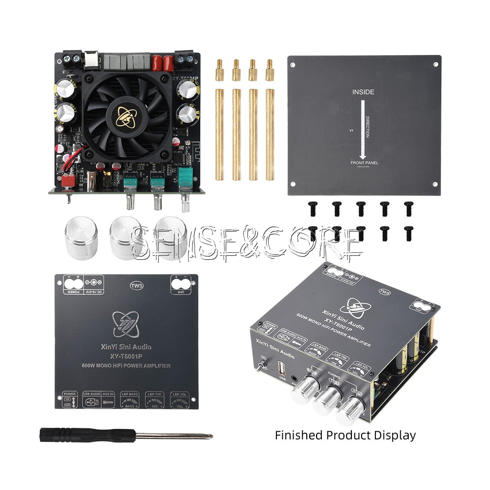 DC19-51V XY-T6001P Mono 600W BT Audio Amplifier Board High Low Bass TWS TPA3255
