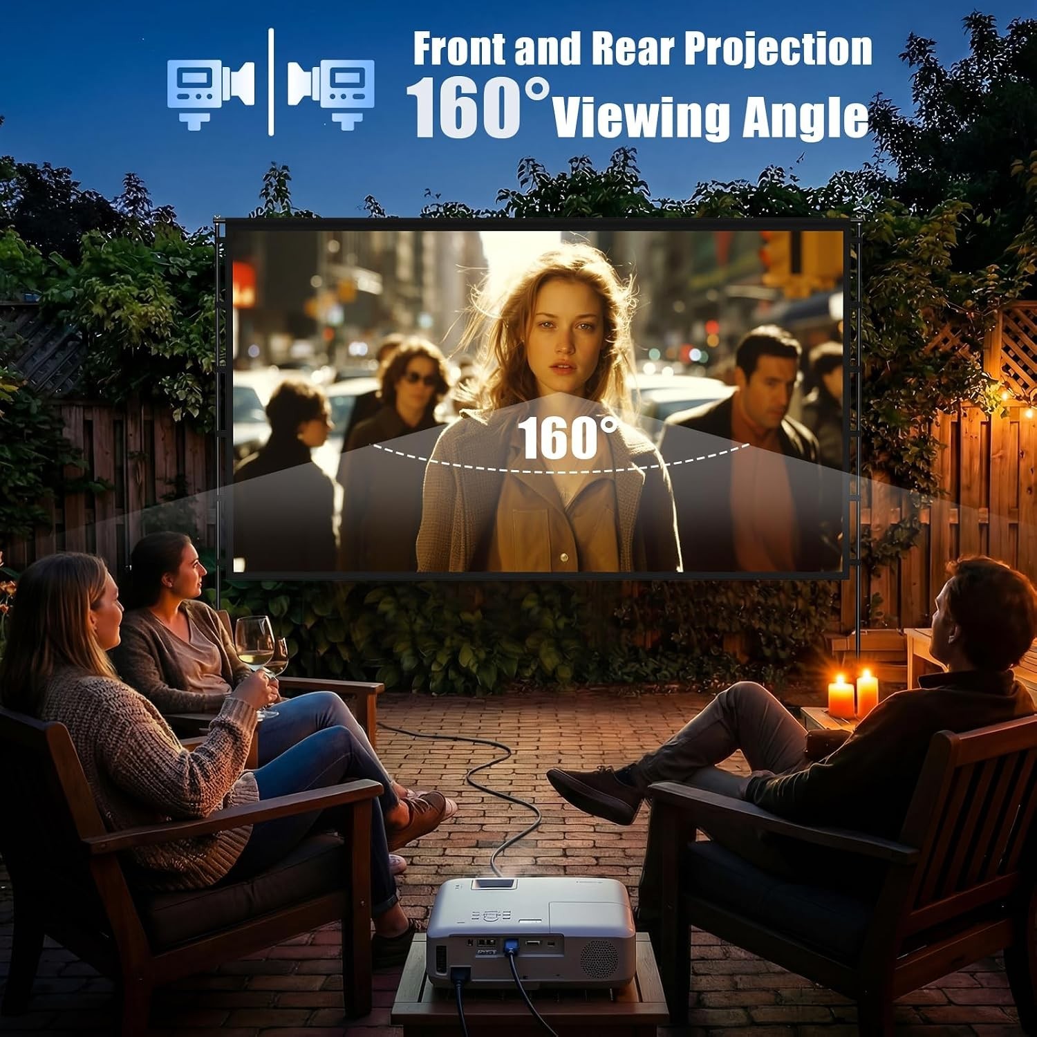 120 Inch Outdoor Projector Screen with Stand