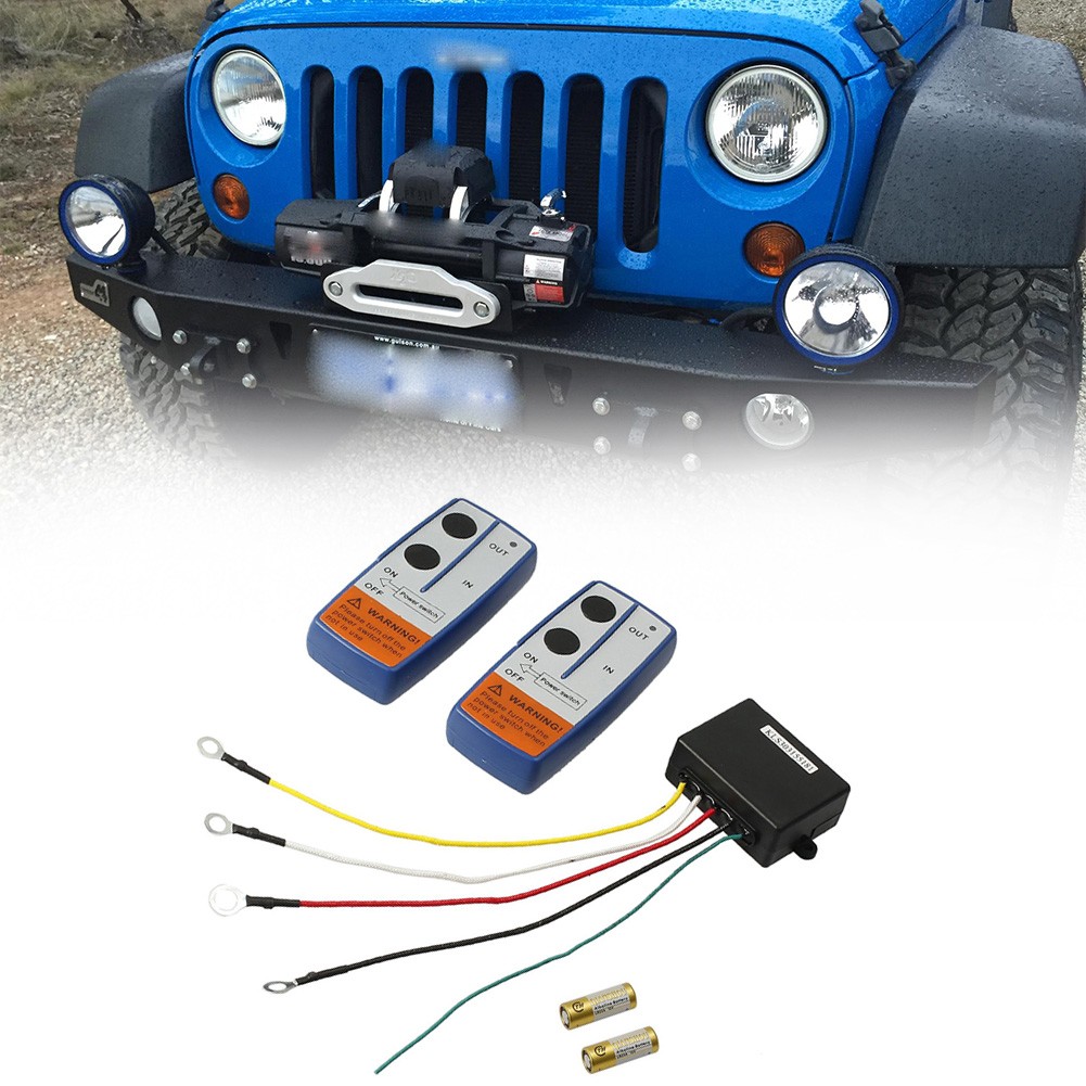 12 Volt Wireless Winch Remote Control Twin Handset 150ft New