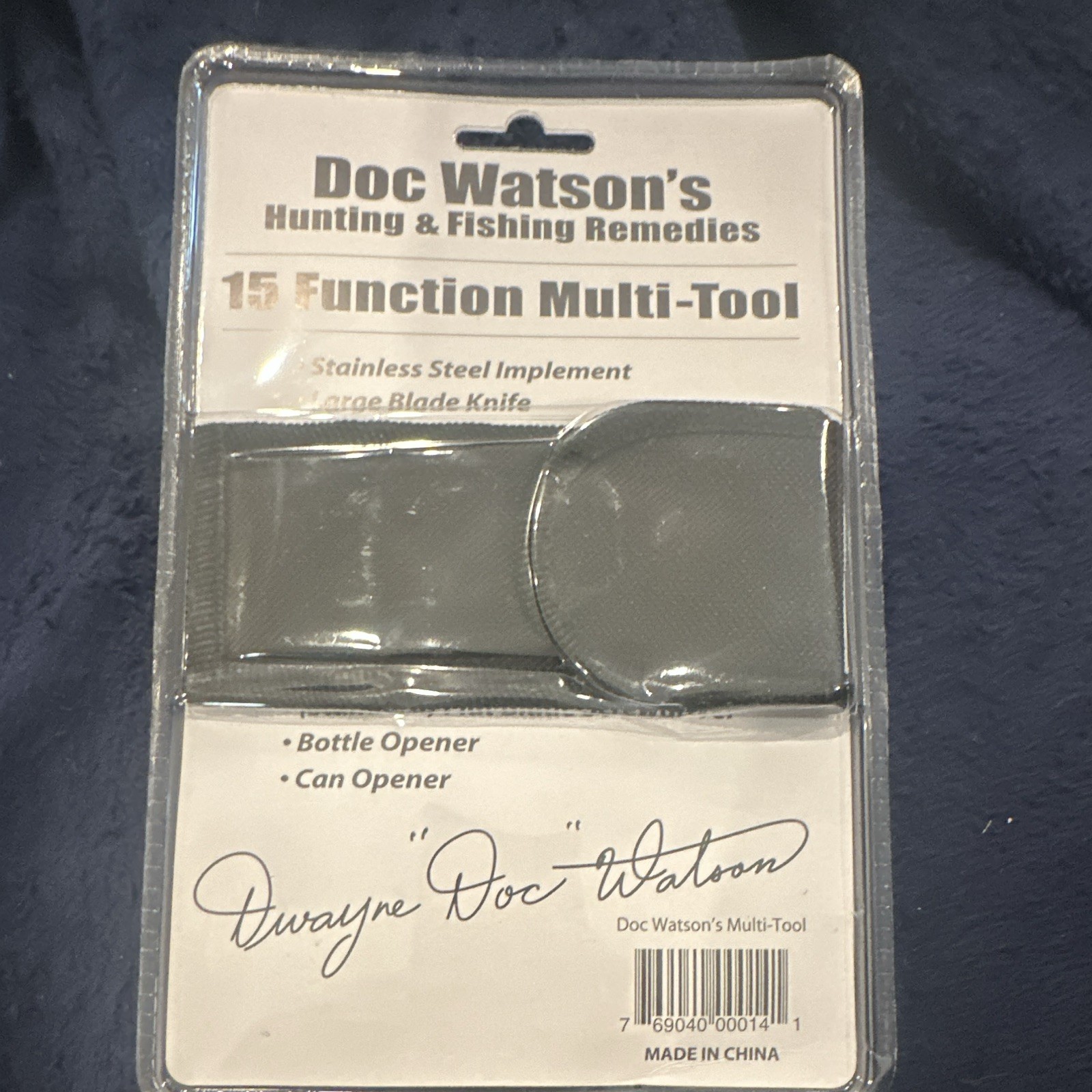 Doc Watson's 15 Function Multi-Tool w/ Filet Knife, Stainless Steel