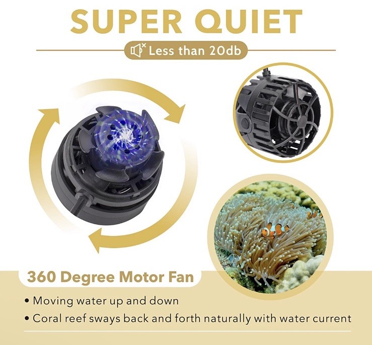 hygger Quiet Magnetic Aquarium Wave Maker Powerhead with Digital Led Display
