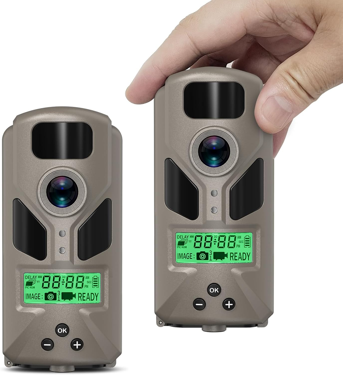 20MP Trail Camera 1080P No Glow Night Vision Motion Activated IP66 2 Pack