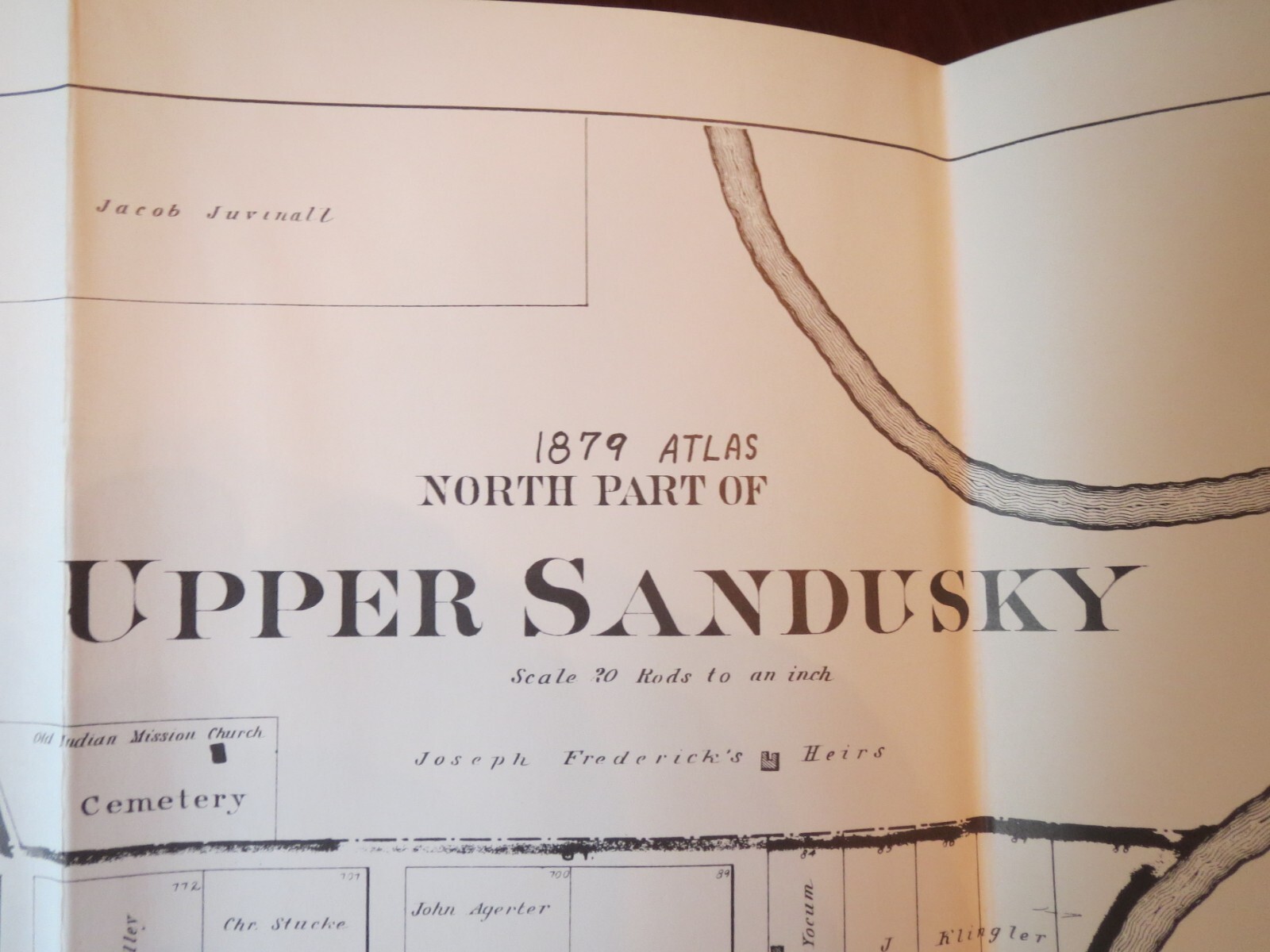 Reproduction Circa 1879 Map of Upper Sandusky, Ohio - North and South Parts