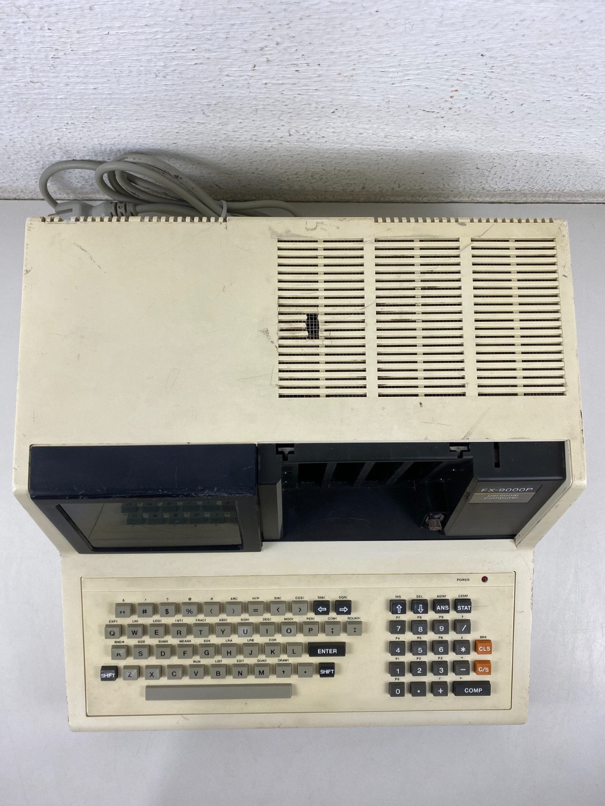 Vintage Casio FX-9000P Professional Computer Z80 W/Casio OP-1 interface Box Rare