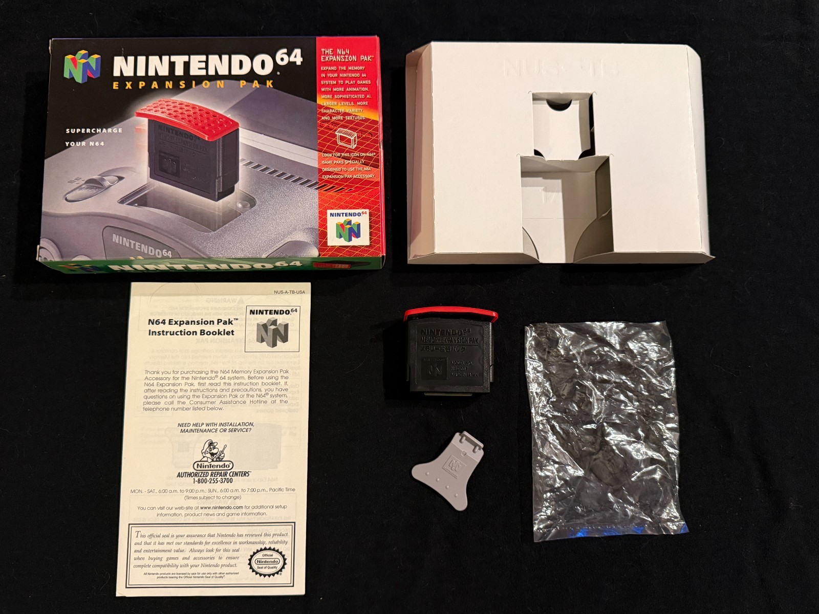 Nintendo 64 RAM Expansion Pak - Box Manual Complete CIB N64