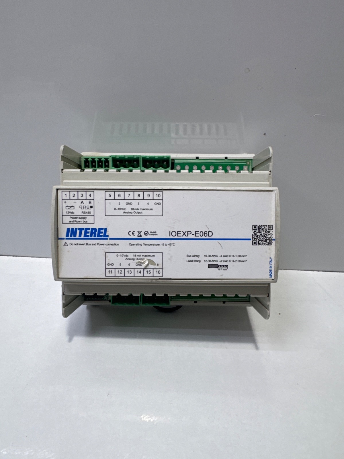INTEREL IOEXP-E06D room control unit