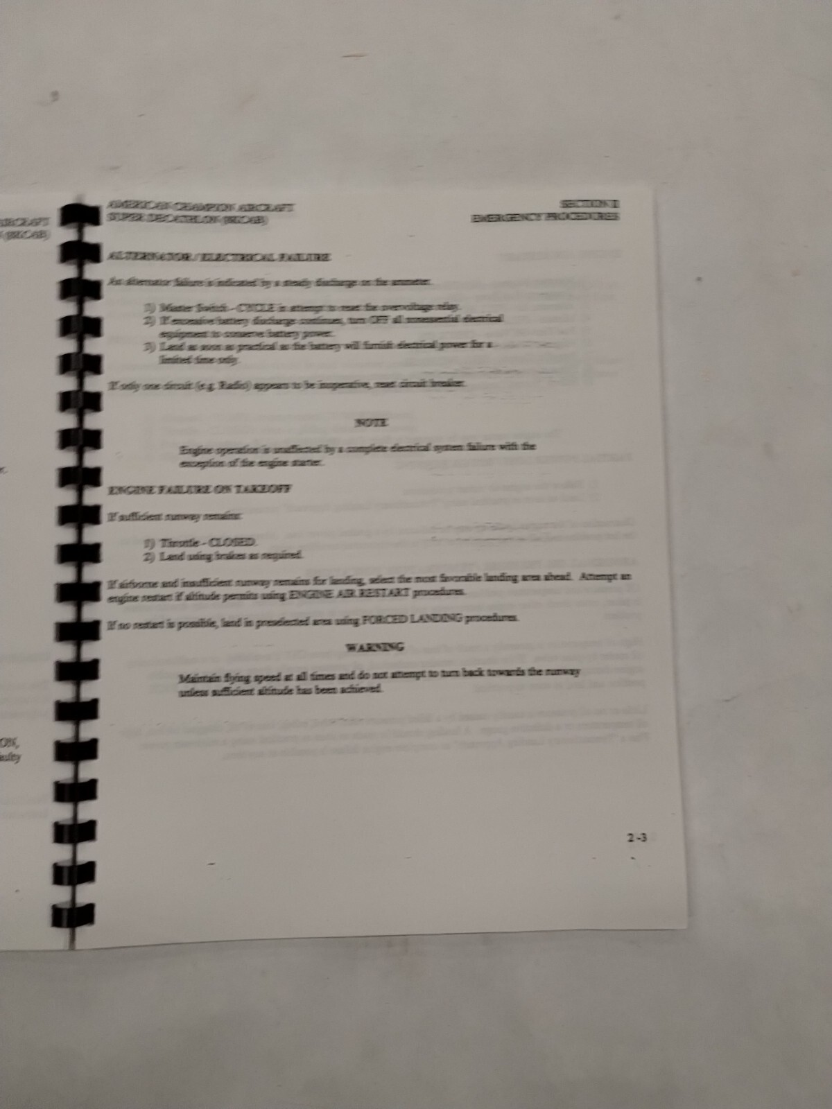 American Champion Super Decathlon 8KCAB Pilots Operating Manual-Copy