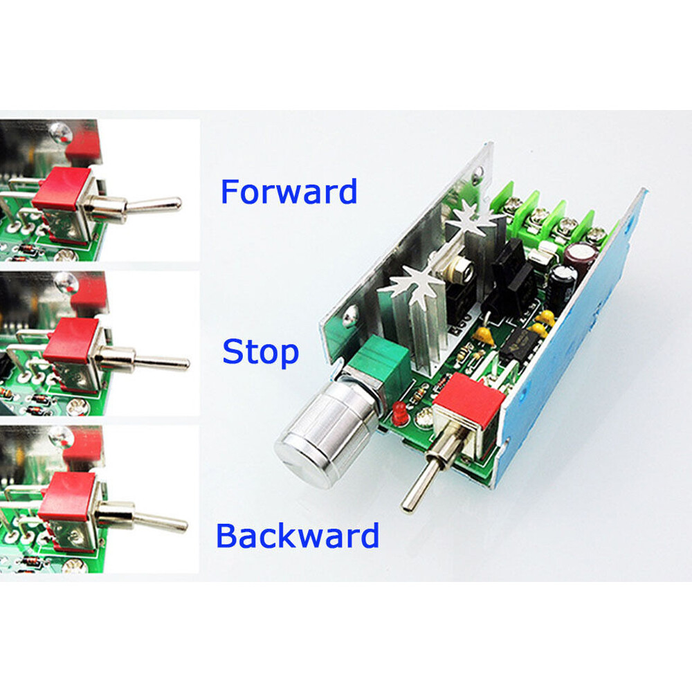 3PC 40V DC Motor Speed Controller Reversible PWM Reversing Control Switch 12/24V