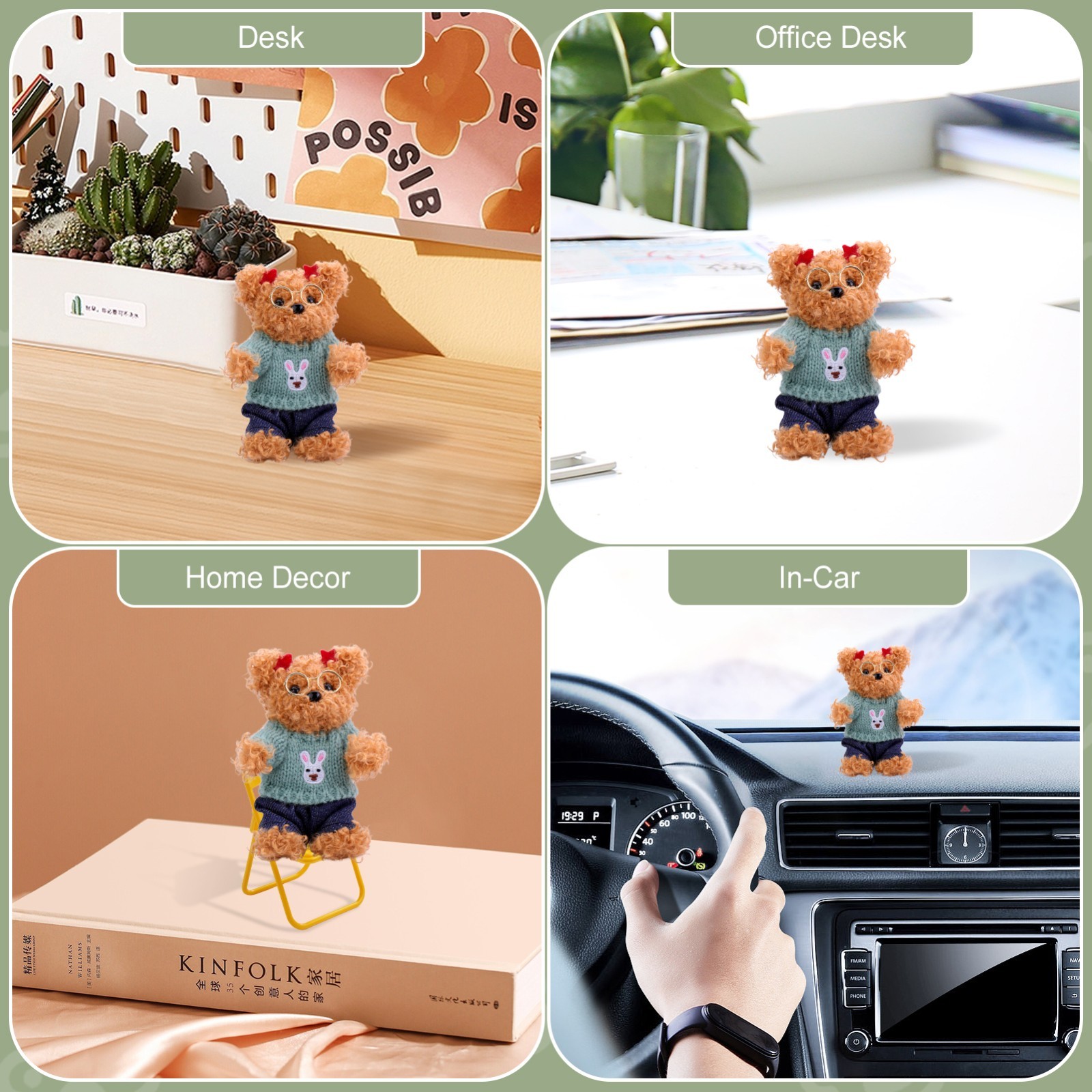 DIY Cute Bear Twist Stick Material Kit Handmade Chenille Stems Craft Set for Kid