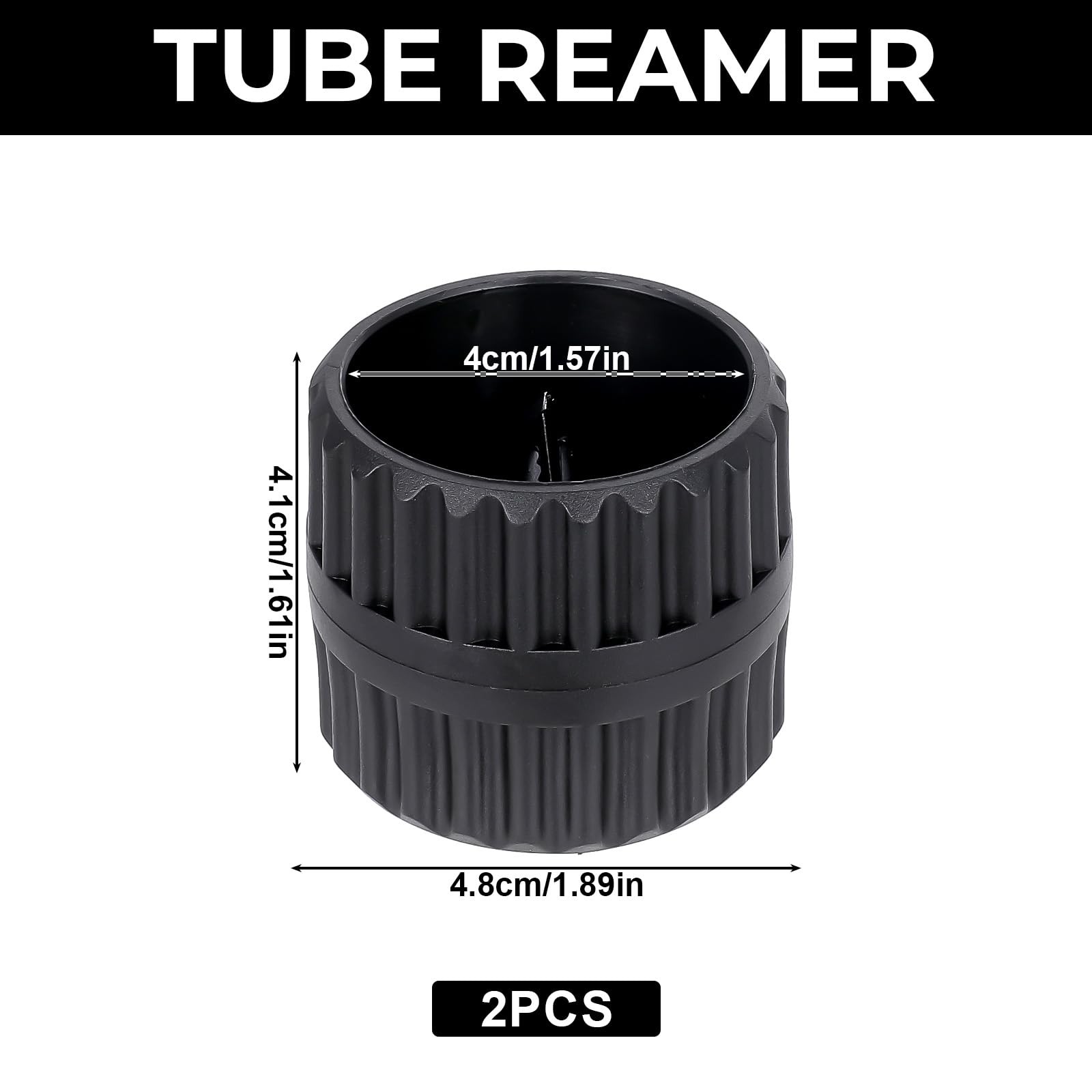 2 Pack Copper Deburring Tool, Inner-Outer Reamer Tube Cutter Chamfer Plumbing To