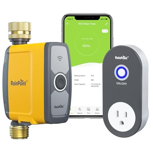 YELLOW - RAINPOINT WIFI WATER TIMER, SMART HOSE TIMER FOR GARDEN HOSE